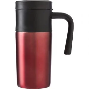 Roestvrijstalen thermos/isoleer reisbeker 330 ml rood