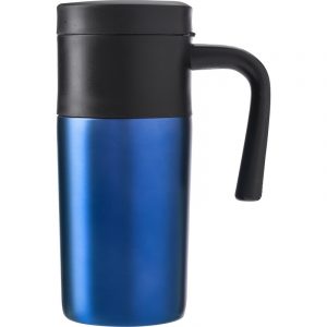 Roestvrijstalen thermos/isoleer reisbeker 330 ml kobalt blauw