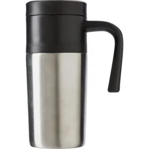 Roestvrijstalen thermos/isoleer reisbeker 330 ml zilver